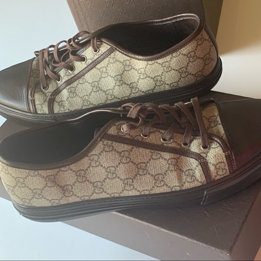 Men's Gg Supreme Canvas Lowtop Sneaker - Picture 3 of 9